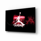 Michael Jordan Glass Wall Art.